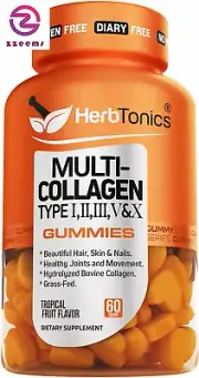 Multi Collagen for Women - Biotin Gummies for Hair Skin & Nails - Collagen Suppl