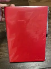 Authentic LeVian Red Notebook Diary￼ With Pen Hook And Book Mark. Faux Leather