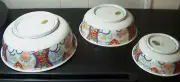Andrea by Sadek nesting bowls; set of 3; Blue & White, Asian Floral