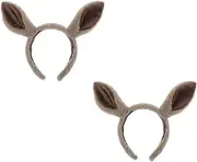 2 Pack Cute Plush Horse Ears Headband Animal Hairbands Costume Accessories