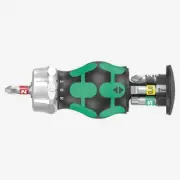 Wera 008884 Kraftform Kompakt RA 2 Ratcheting Stubby Screwdriver with Bit Storag