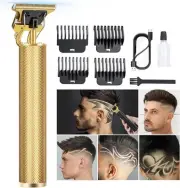 candyfouse Hair Clippers for Men, Rechargeable Beard Trimmer with 4 Gold