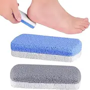 Double Action Foot Care Pumice Stone, Pack of 2 Foot Care Pumice Stone, One Side is an Effective Callus Remover for Coarse Callus and the Other Side Softens the Skin, Multicoloured