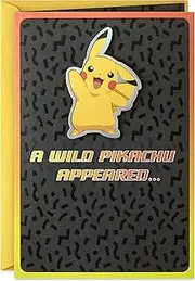 Hallmark Pokémon Birthday Card (Wild Pikachu)