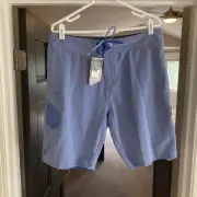 Volcom Lido Heather Mod Boardshorts - New With Tags - Mens 33 - Blue Heather