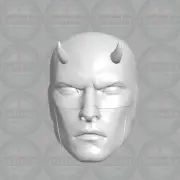 Classic Daredevil v1 custom head for Marvel 1:6 1:10 1:12 1:18 action figures