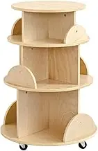 Kids Rotating Wooden Display Bookcase with Castors