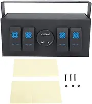 GRCFUMO 4 Gang Rocker Switch Box, Rocker Switch Panel Toggle Dash, Rocker Switch Panel Toggle Dash for Boat Car Rv Vehicles Truck Yacht