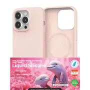 iPhone 15 Pro Max Impact-Resistant Case Cover With Non-Toxic Liquid Silicone - Soft, Stain-Proof And MagSafe Compatible - Baby Pink