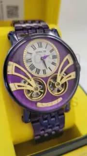 Invicta Vintage Automatic Men's Watch w/ Mother of Pearl Dial 44mm, Purple 43748