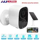 2K Wireless Security Camera Battery Rechargeable Home WIFI IP CCTV +Solar Panel