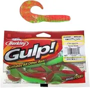 Berkley Gulp 4'' Jigging Grub Soft Bait Nuclear Chicken