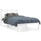 Metal Bed Frame with Headboard White 106x203 cm King Single Size vidaXL