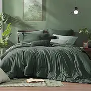 Monbix King Size Comforter Set, Deep Forest King Size Bed Set Reversible, King Size Comforter Set 7 Pieces, Cationic Dyeing Bed in a Bag with Comforter, Sheets, Pillowcases & Shams