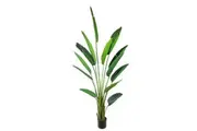 Glamorous Fusion Traveller Palm Tree Artificial Fake Plant Decorative 240cm In Pot - Green