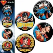 DC Comics Superman Action Assorted Artworks 1.25" Button Set, 4-Piece