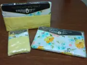 VTG Springmaid Wondercale Silk Flowers Double Flat & Fitted Sheet Set Floral NIP