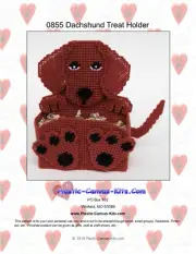 Dachshund Dog Treat Holder- Plastic Canvas Pattern or Kit