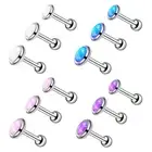 3pc 3/4/5mm Opal Gem Ear Cartilage Tragus Helix Bar Earring Stud Conch Piercing