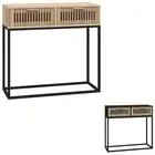Console Table Side Hall Table Living Room Engineered Wood and Iron vidaXL