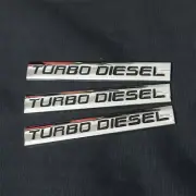 3x TURBO DIESEL Chrome Black Metal Sticker Badge Emblem Decal Engine SUV Vehicle (for: Renault)