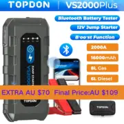 2000A Car Jump Starter Pack Booster + Battery Tester APP Emergency Power Bank