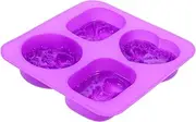 COHEALI 1pc Handmade Soap Mold Soap Making Kits Candle Molds Candle Making Kit Melter Decorating Unique Diy Machine Cubes Cube Maker Handmade Baking Tools Silicone Die Silica Gel Purple