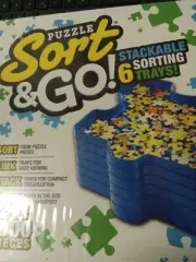 Ravensburger SORT & GO Puzzle Accessory 6 Stackable Plastic Sorting Trays EUC