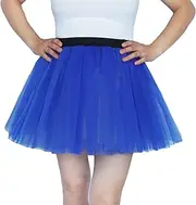 [SUFEINI] Women's Teen Adult Tutu Skirt Elastic 5-Layered Tulle Skirt Women Short Dance Ballet Dress Halloween Running Tutu
