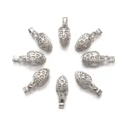 50 x Jewelry Finding Brass Ice Pick Pinch Bails Platinum 24mm 1mm Pin Hole 5x4mm