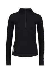 Mons Royale Bella Tech Merino Baselayer Womens Hoodie - Black - L