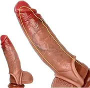 Penis Sleeve Cock Sleeve - Male Sex Toy Penis Extender Penis Enlarger Penis Pump Enlargement Adult Toys Realistic Dildo Penis Ring to Enlarge Prolong, Adult Sex Toys for Men Couples