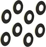 TEHAUX 8 Rolls Seal Soundproof Foam Window Tape Sponge Vibration Acoustic Black Shockproof Stripping Adhesive Plaster