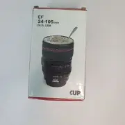 EF 24-105mm f/4.0L USM Camera Lens Cup Coffee Travel Mug Stainless Steel (White)
