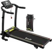 Everfit Treadmill Electric Treadmills with 360mm Running Belt, Folding Walking Pad Foldable Machine Exercise & Fitness Equipment, with up to 12km/h Speed and Pulse Sensor, for Home Gym Workout