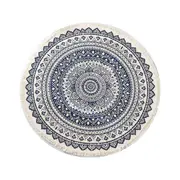 92 X 92Cm Retro Bohemian Carpet Hand Woven Cotton Linen Rug Bedside Geometric Floor Mat Living Room Bedroom Decor Rugs
