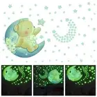 Wall Stickers Fluorescent Star Decals Glow In The Dark Sleeping On Moon