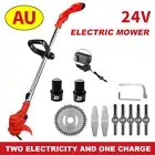 Cordless Grass Trimmer Lawn Garden Tool Electric Whipper Snipper + 2 Battery Set