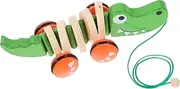 Wooden Pull Along Cute Cartoon Tractor for Engaging Plaything Safe and Design Birthday Festival Present