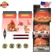 2 Pack 250W Infrared Heat Lamp for Chickens & Ducklings - Easy Install & Safe