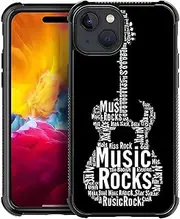 WANKBLC for iPhone 15 Case, Rock Music Attitude Crazy Pattern Shockproof Protective for Man Women Non-Slip for iPhone 15