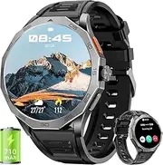 Military Smart Watch for Men 1.85" HD Ultra Screen Touch Screen 710mAh Battery Smart Watches for Android iOS （Bluetooth Call Answer/Dial Calls） Fitness Tracker with 100+ Sports