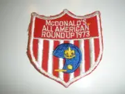 1973 McDonald's Touchdown All American Roundup Recruiter patch; mint