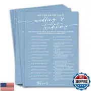 Bridal Shower Games Cards, Wedding Traditions Why Do We Do That, 25 Game Card