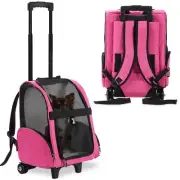KOPEKS Deluxe Backpack Pet Travel Carrier with Double Wheels for Pets up to 1...