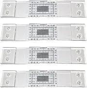 4Pcs Crack Monitor 4 Inch, Acrylic Wall Deformation Gauge with Scale, Screw-Mount Crack Detection Tool for & Structural Monitoring Monitoring Gauge