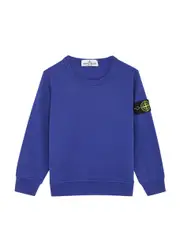 Stone Island Kids Logo Cotton Sweatshirt (2-4 Years) - Blue Royal - 02YR (2 Years) 02YR (2 years)