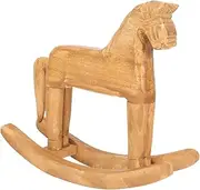Vaguelly Rocking Horse Ornament Horses Figurines Racing Race Animal Rustic Running Horse Plush Coffee Table Decor Head Creative Horse Party Home Shop Ranch Mini Sign Effect Wooden