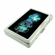 Mermaid Heart Em1 Cigarette Case with Built in Lighter Metal Wallet