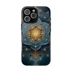 Deep Teal Glass Mandala Pattern - Phone Cover Case for iPhone | Galaxy | Pixel